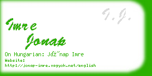 imre jonap business card